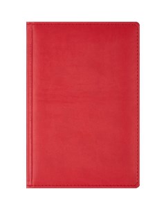 Ежедневник недатированный А5 180 листов обложка кожзам красный Attache