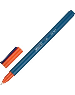 Ручка шариковая Polo 0 6мм синий цвет чернил масляная основа 12шт Attache