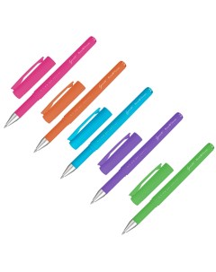 Ручка гелевая 0 5 мм синяя 5 цветов корпуса 3шт Bruno visconti