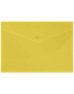 Папка конверт на кнопке 0 15 мм А4 желтая Informat