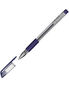 Ручка гелевая Gelios 030 0 5мм синий резиновая манжетка 12шт Attache