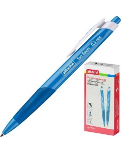 Ручка шариковая автоматическая Sun Flower 0 5мм синий цвет чернил 12шт Attache