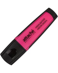 Маркер текстовыделитель Selection Neon Dash 1 5мм розовый 12шт Attache