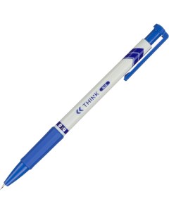 Ручка шариковая автоматическая Think 0 35мм синий цвет чернил 12шт Deli