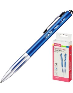 Ручка шариковая автоматическая Exotic 0 5мм синий цвет чернил 12шт Attache