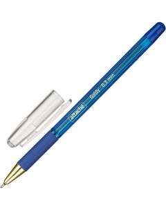 Ручка шариковая Goldy 0 3мм синий цвет чернил 12шт Attache