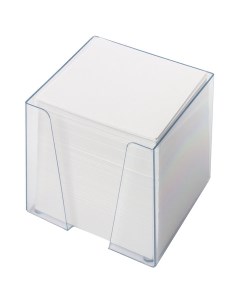 Блок кубик для записей 90x90x90мм белый прозрачный бокс 127798 12шт Офисмаг