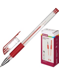 Ручка гелевая Economy 0 5мм красный резиновая манжетка 24шт Attache