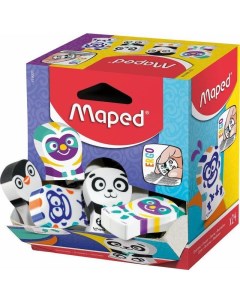 Ластик Ergo Fun полимерный фигурный 65х35х9 2мм 24шт 119001 Maped