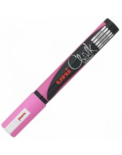 Маркер меловой Uni PWE 15M 1 8 2 5мм розовый влагостираемый pwe 5m f pink 6шт Uni mitsubishi pencil