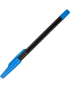 Ручка шариковая Economy 0 7мм синий цвет чернил черный корпус 100шт Attache