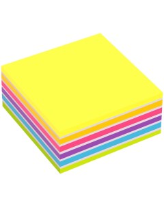 Стикеры самоклеящийся блок 76x76мм 7 цветов 400 листов SN_54156 6 уп Officespace