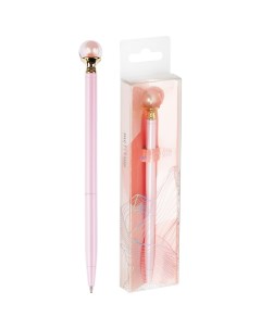 Ручка шариковая автоматическая Pink pearl 1мм синий цвет чернил 24шт MS_93904 Meshu