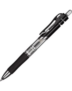 Ручка гелевая автоматическая Hammer 0 5мм черный резиновая манжетка 12шт Attache