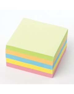 Блок кубик для записей 90x90x50мм непроклеенный цветной 127801 24шт Офисмаг
