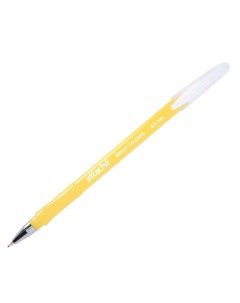 Ручка шариковая Bright Colors 0 5мм синий цвет чернил желтый корпус 12шт Attache