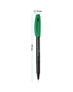 Ручка капиллярная Topliner 967 0 4мм зеленая 10шт 9674 Schneider