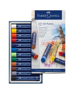 Пастель масляная 12 цветов Oil Pastels картонная упаковка 127012 Faber-castell