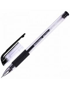 Ручка гелевая Extra GT Needle 0 35мм черный игольчатый зел 143918 12шт Brauberg