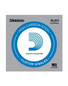 Одиночная струна для акустической и электрогитары D ADDARIO PL011 D`addario