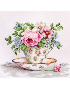 Наборы для вышивания B2321 Цветы в чайной чашке 27х22 см Luca-s