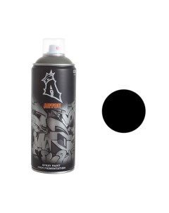 Аэрозольная краска Black Gloss 400 мл черная Arton