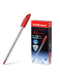 Ручка шариковая U 108 Classic Stick 1 0 Ultra Glide Technology красная 12 шт Erich krause