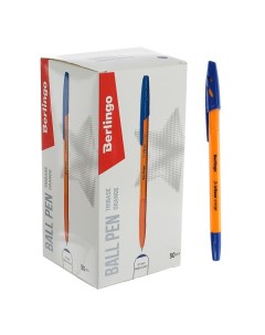 Ручка шариковая Tribase Orange 0 7 синяя корпус оранжевый 265891 50 шт Berlingo