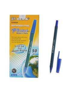 Ручка шариковая Офис узел 0 7 мм чернила синие корпус Soft Touch 50 шт Beifa