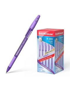 Ручка шариковая R 301 Violet Stick Grip узел 0 7 мм чернила светло фиолето Erich krause