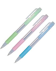 Ручка шариковая автоматическая Акварель 0 4мм синий цвет чернил 50шт Attache