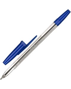 Ручка шариковая Elementary 0 5мм синий цвет чернил корпус прозрачный 20шт Attache