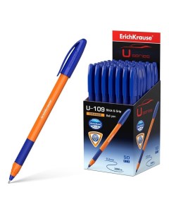 Ручка шариковая U 109 Orange Stick Grip игольчатый узел 1 0 мм чернила синие Erich krause
