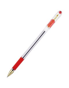 Ручка шариковая MC Gold 0 5мм красный цвет чернил масляная основа 1шт Munhwa