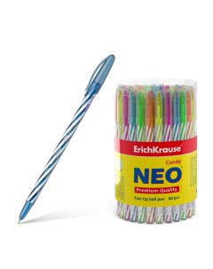 Ручка шариковая Neo Candy чернила синие 47550 ЦЕНА ЗА 1 ШТ 60 шт Erich krause