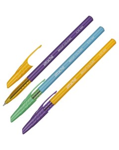 Ручка шариковая Bright colours 0 35мм синий цвет чернил 36шт Attache