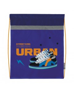 Мешок для обуви 1 отделение Скейтборд 42х34см синий для мальчиков Schoolformat