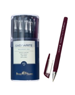 Ручка шариковая EasyWrite Original узел 0 5 мм синие чернила матовый корпус Silk Touch Bruno visconti