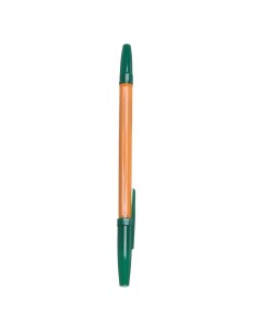 Ручка шариковая 0 7 мм стержень зелёный корпус оранжевый с зелёным колпачком 100 шт Calligrata