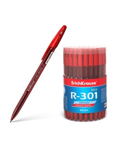 Ручка шариковая R 301 Original Stick узел 0 7 мм европодвес чернила красные Erich krause