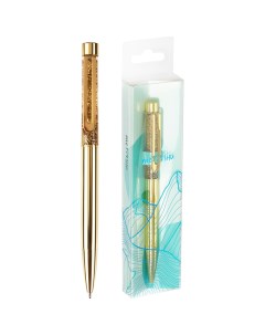 Ручка шариковая автоматическая Gold sand 1мм синий цвет чернил 24шт MS_94109 Meshu