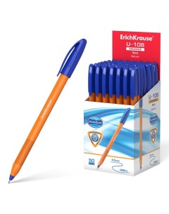 Ручка шариковая U 108 Orange Stick 1 0 Ultra Glide Technology чернила синие Erich krause