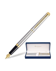 Ручка подарочная перьевая Hemisphere Stainless Steel GT серебрист корпус Waterman