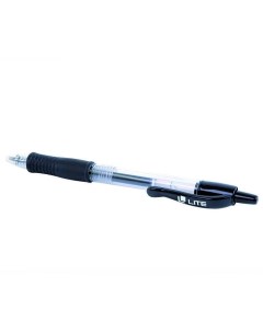 Ручка гелевая автоматическая 0 5мм черный резиновая манжетка 12шт Lite