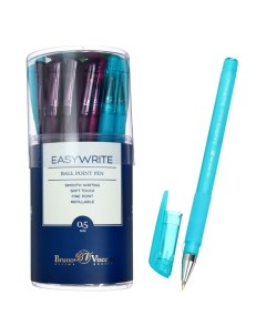 Ручка шариковая EasyWrite Creative узел 0 5 мм синие чернила матовый корпус Silk Touch Bruno visconti
