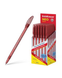 Ручка шариковая Neo Original узел 0 7 мм чернила красные 50 шт Erich krause