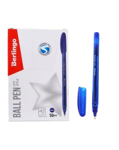 Ручка шариковая 0 7 мм City Style чернила синие 50 шт Berlingo