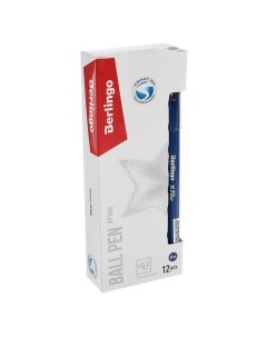 Ручка шариковая xFine 0 3 синяя корпус синий резиновый упор цена за 1 штук 1 Berlingo