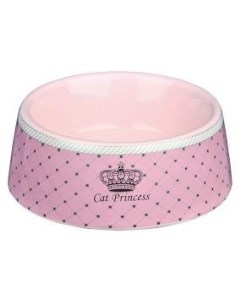 Миска для кошек Princess 0 18 л o 12 см керамика розовый 310 г Trixie