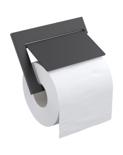 Держатель туалетной бумаги Petruma 15242 03 с крышкой Черный матовый Timo
